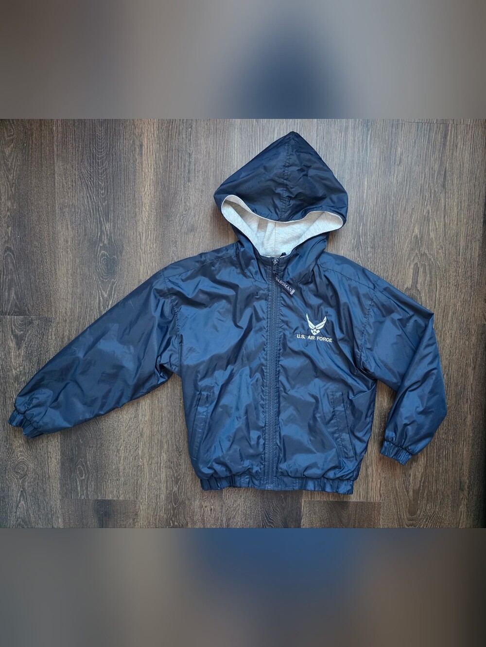 United States Air Force navy hooded kids size Medium jacket